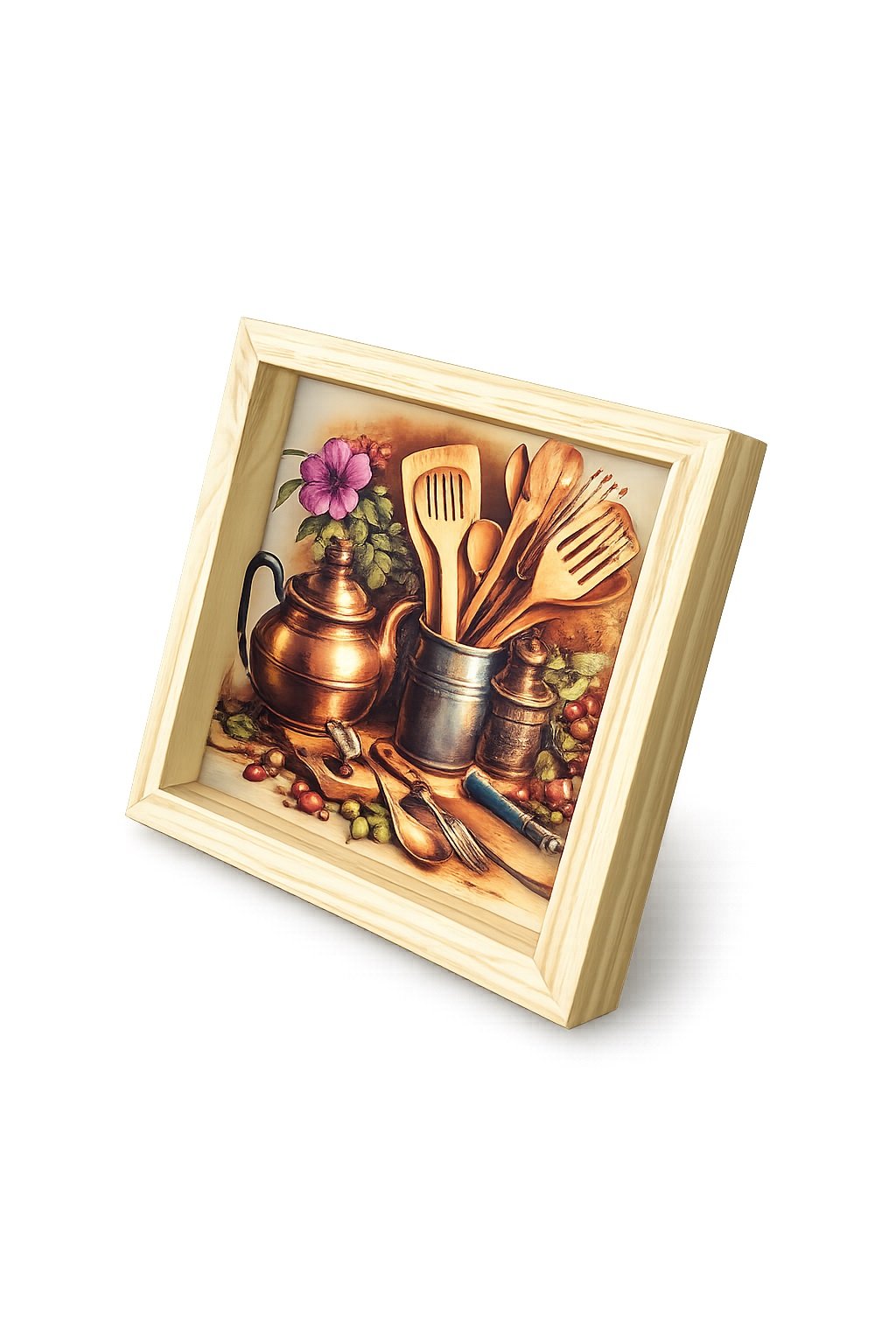 KIT de 3 Quadros Cozinha Caixa Alta 22x22 - Imagem 2