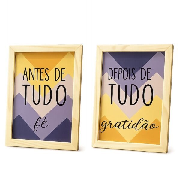KIT de Dois Quadros - Fé e Gratidão
