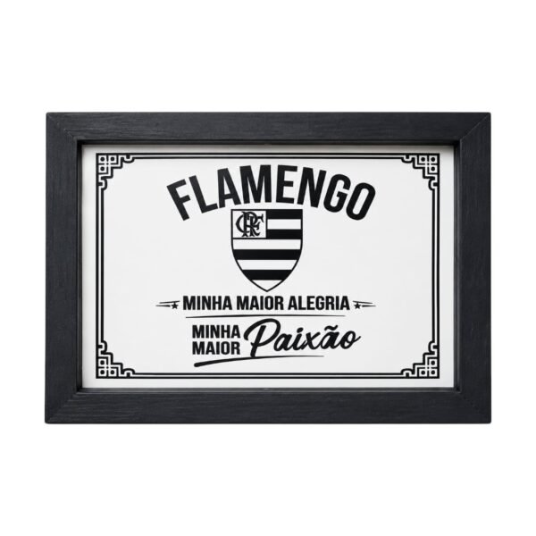 Quadro com Vidro Times Preto e Branco