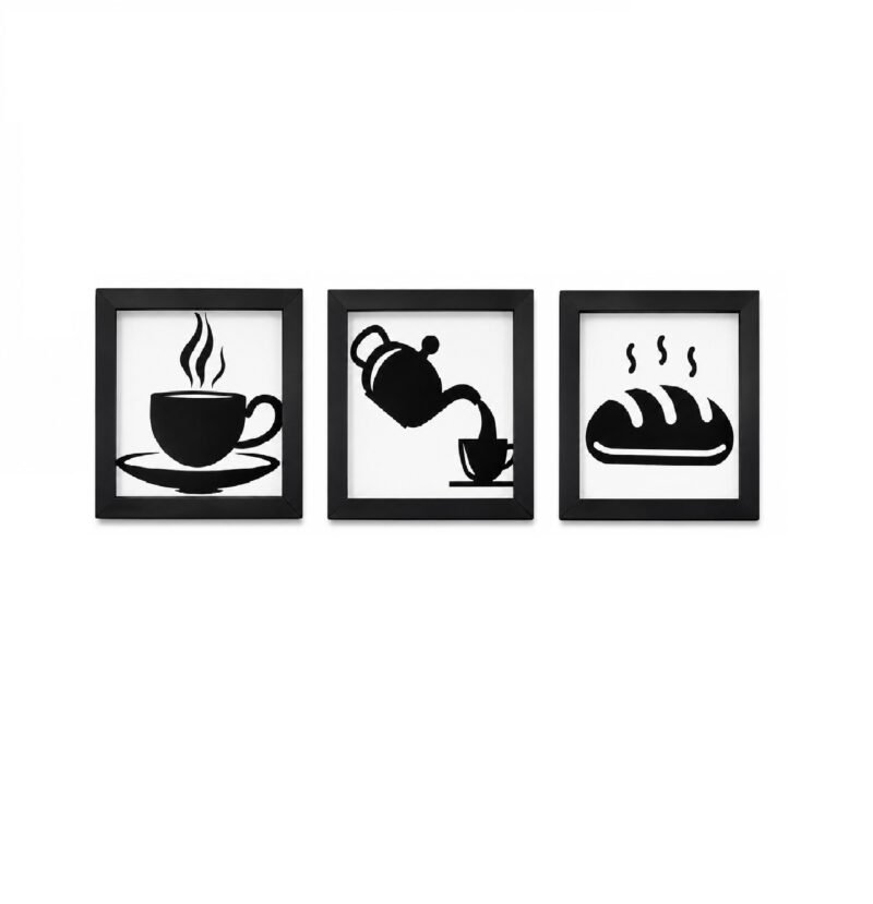 KIT com Três Quadros Cozinha 23x23